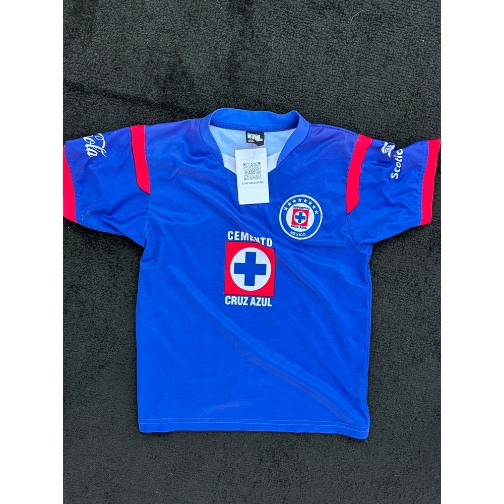 Cruz Azul Mexico Soccer Jersey Blue Red Cemento Telcel Tecate Liga MX Shirt
